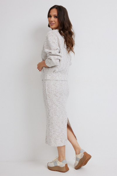 Джемпер, юбка Магия моды 2648 бежево-молочный - фото 6