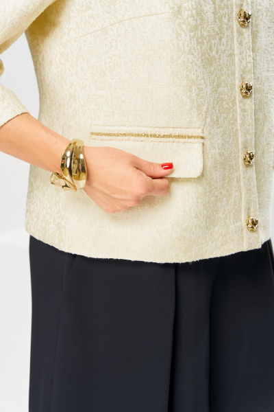 Брюки, жакет Romanovich Style 2-2848 молочный/черный - фото 7