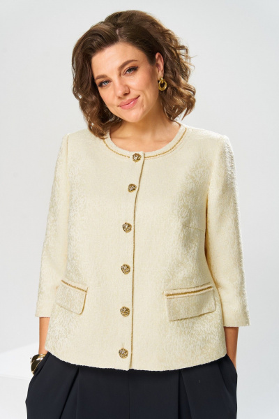 Брюки, жакет Romanovich Style 2-2848 молочный/черный - фото 6