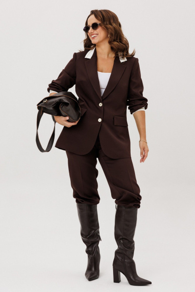 Брюки, жакет Mubliz 242 коричневый - фото 5