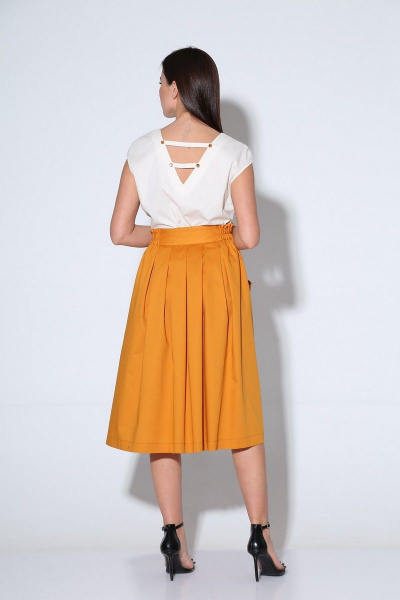 Блуза, юбка Ксения Стиль 1893 горчица - фото 4