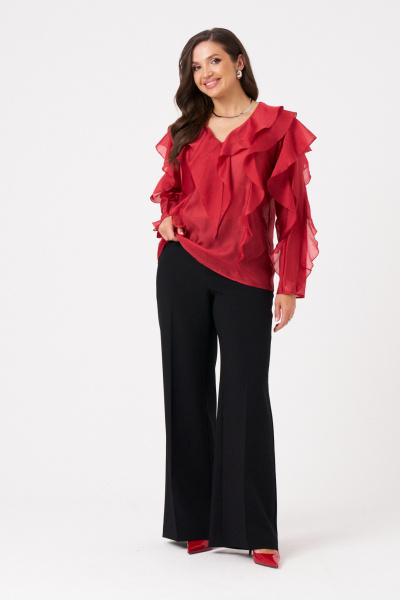 Блуза Панда 103240 терракотовый - фото 2