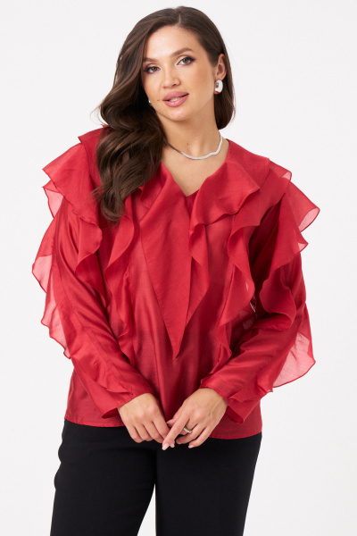 Блуза Панда 103240 терракотовый - фото 3