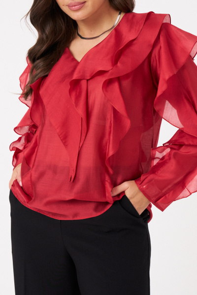 Блуза Панда 103240 терракотовый - фото 4