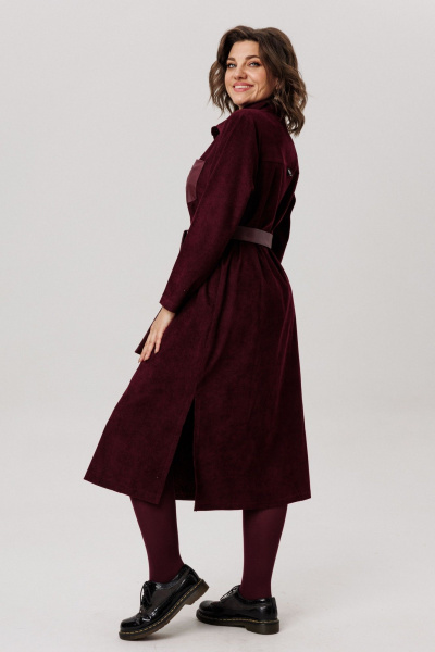 Платье Anelli 1726 вишневый_парфе - фото 10