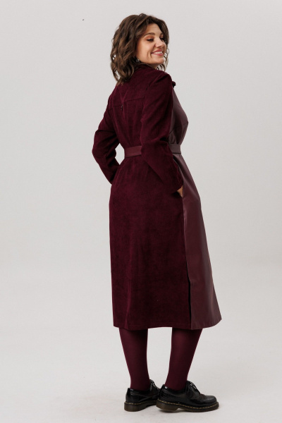 Платье Anelli 1726 вишневый_парфе - фото 8