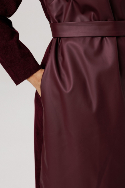 Платье Anelli 1726 вишневый_парфе - фото 7