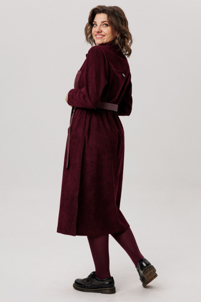 Платье Anelli 1726 вишневый_парфе - фото 6