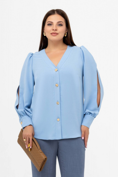 Блуза Gold Style 2717 голубой - фото 4