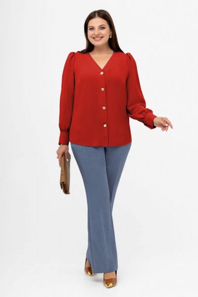 Блуза Gold Style 2717 кирпично-красный - фото 8