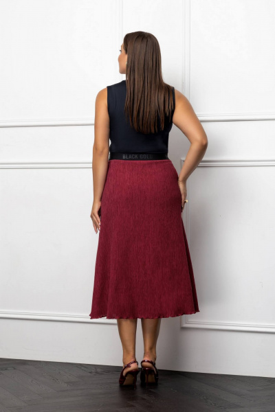 Жакет, юбка Gold Style 2723 бордовый - фото 7