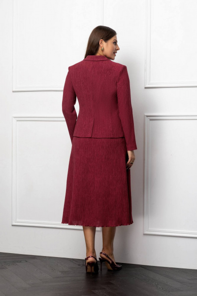 Жакет, юбка Gold Style 2723 бордовый - фото 4