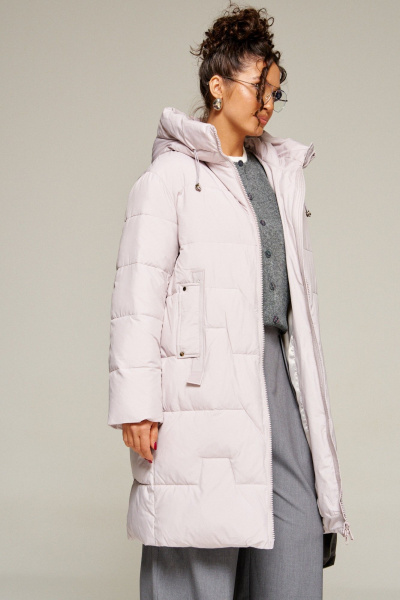 Пальто Beautiful&Free 8018 жемчужный - фото 10