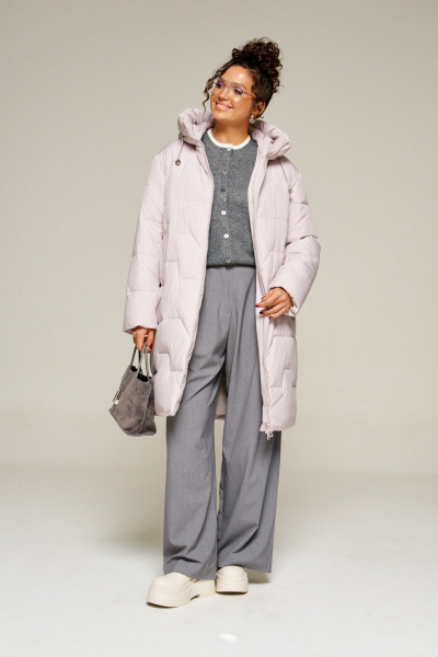 Пальто Beautiful&Free 8018 жемчужный - фото 8