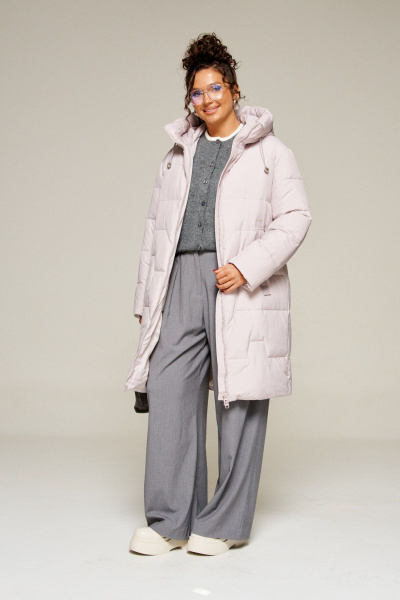 Пальто Beautiful&Free 8018 жемчужный - фото 7