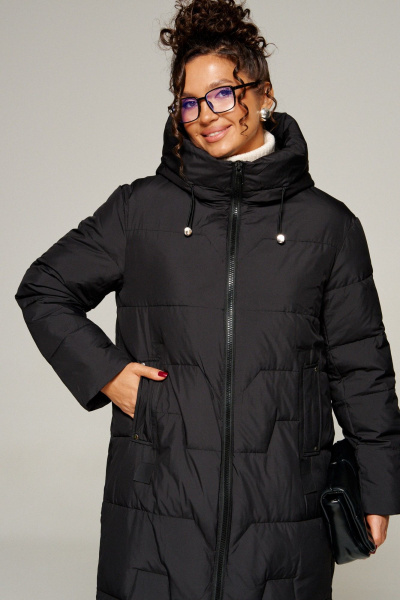 Пальто Beautiful&Free 8018 черный - фото 7