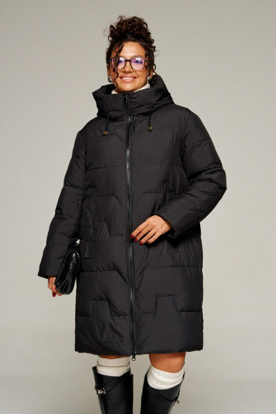 Пальто Beautiful&Free 8018 черный - фото 1