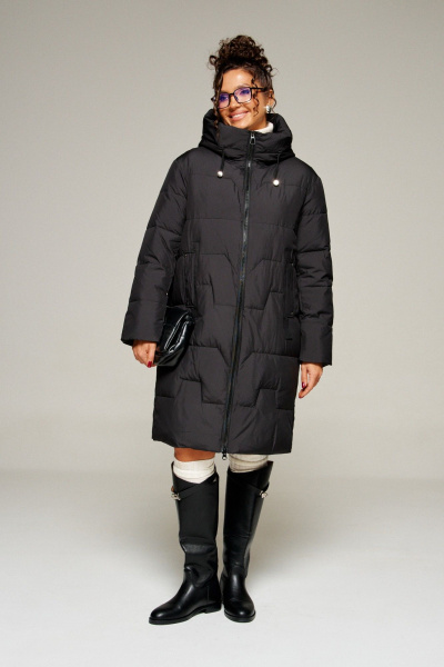 Пальто Beautiful&Free 8018 черный - фото 3