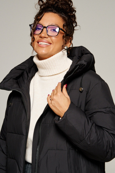 Пальто Beautiful&Free 8018 черный - фото 8