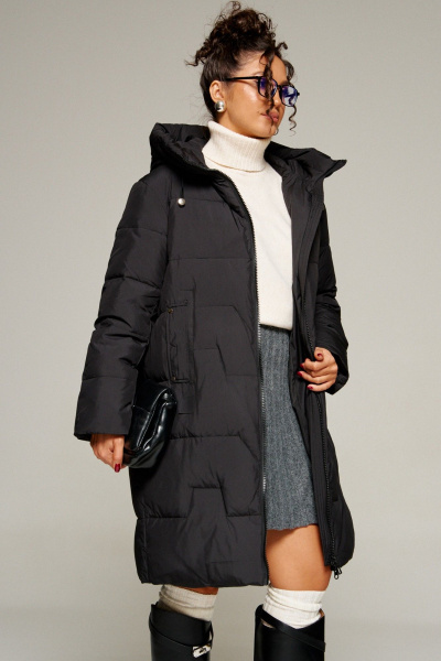 Пальто Beautiful&Free 8018 черный - фото 6