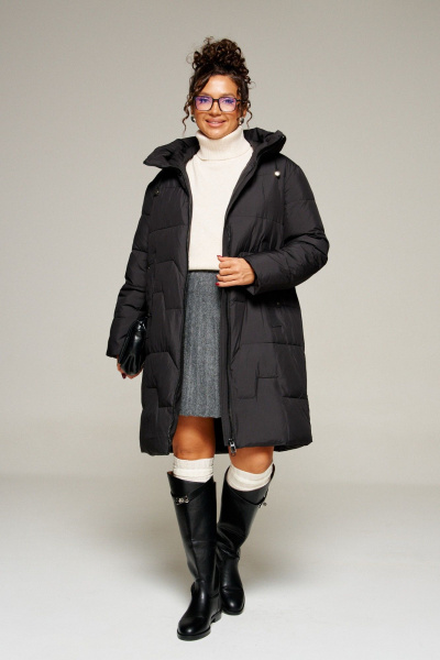 Пальто Beautiful&Free 8018 черный - фото 5