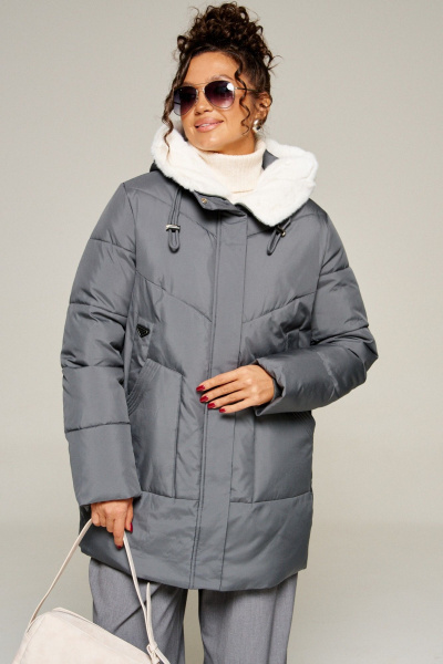 Пальто Beautiful&Free 8021 графит - фото 6