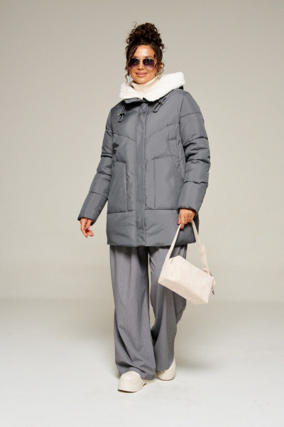 Пальто Beautiful&Free 8021 графит - фото 3