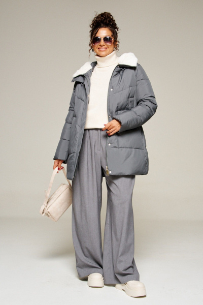 Пальто Beautiful&Free 8021 графит - фото 2