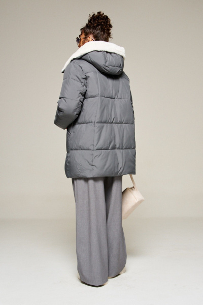 Пальто Beautiful&Free 8021 графит - фото 9