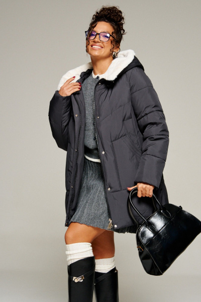 Пальто Beautiful&Free 8021 черный - фото 3