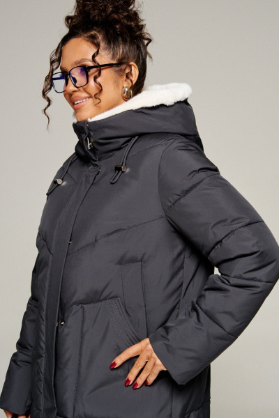 Пальто Beautiful&Free 8021 черный - фото 10