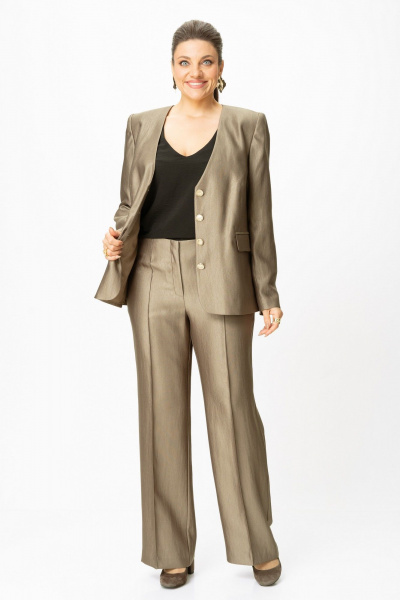 Брюки, жакет Bonna Image 1007/1 бежевый - фото 5