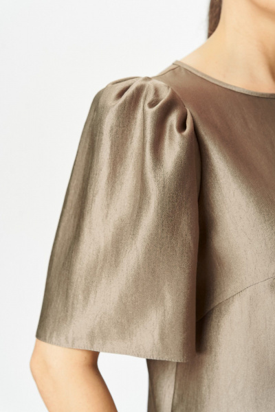 Блуза, брюки Bonna Image 1013/1 бежевый-черный - фото 4