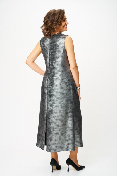 Блуза, платье Koketka i K 1320 серебристый+черный - фото 14
