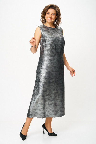 Блуза, платье Koketka i K 1320 серебристый+черный - фото 13