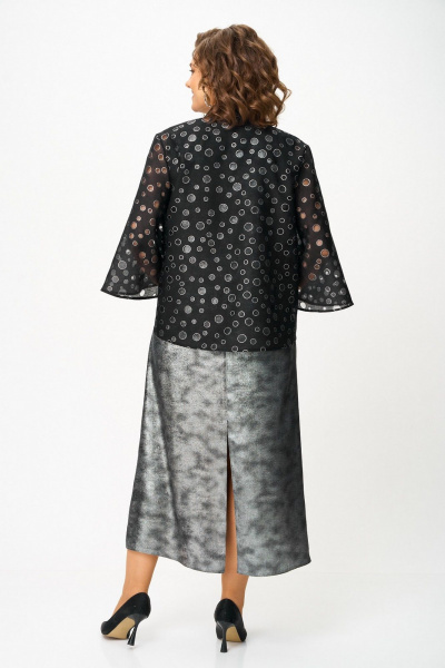 Блуза, платье Koketka i K 1320 серебристый+черный - фото 9