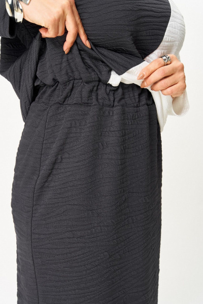 Платье Koketka i K 1322 серый+белый - фото 8