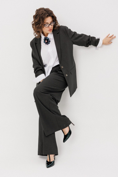 Брюки, жакет Anelli 1723 классика_обсидиана - фото 9