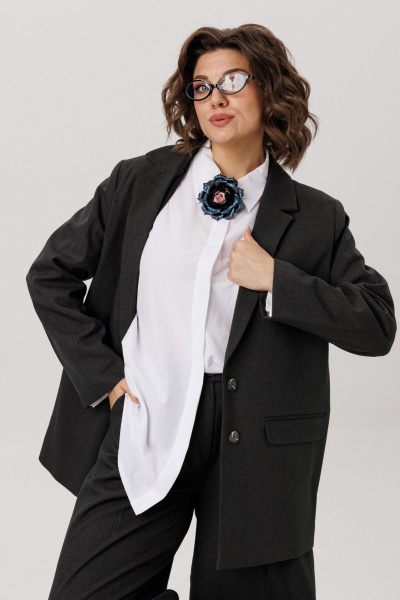 Брюки, жакет Anelli 1723 классика_обсидиана - фото 6