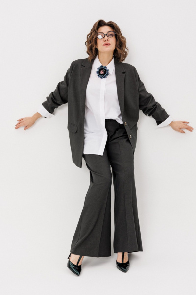 Брюки, жакет Anelli 1723 классика_обсидиана - фото 4