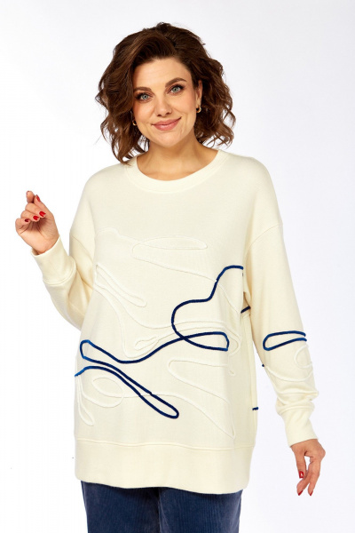 Брюки, джемпер Jurimex 3395 ваниль-синий - фото 5