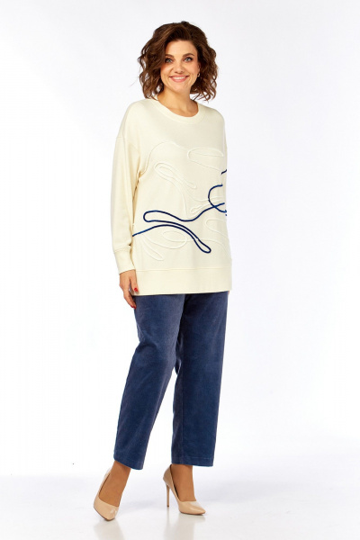 Брюки, джемпер Jurimex 3395 ваниль-синий - фото 3