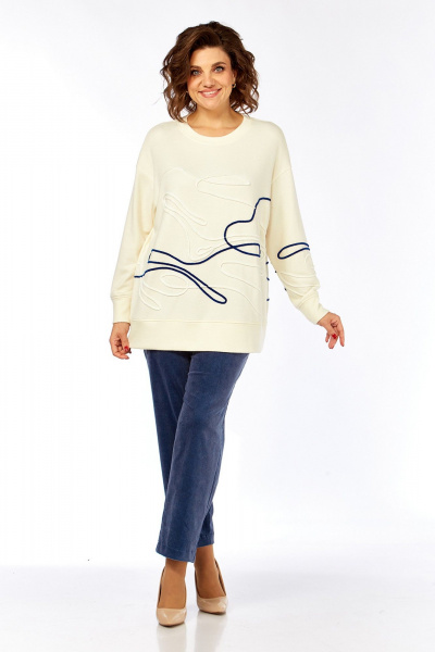 Брюки, джемпер Jurimex 3395 ваниль-синий - фото 1