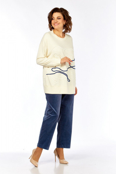 Брюки, джемпер Jurimex 3395 ваниль-синий - фото 2