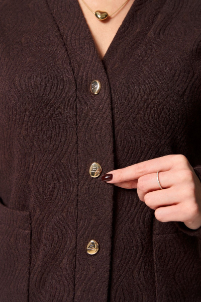 Джемпер, юбка Laikony L-283 шоколадный - фото 12