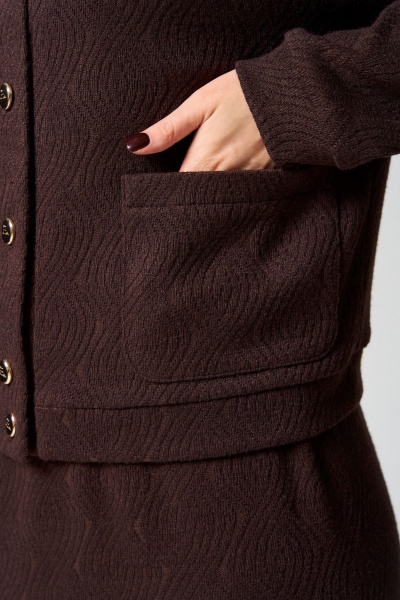 Джемпер, юбка Laikony L-283 шоколадный - фото 10