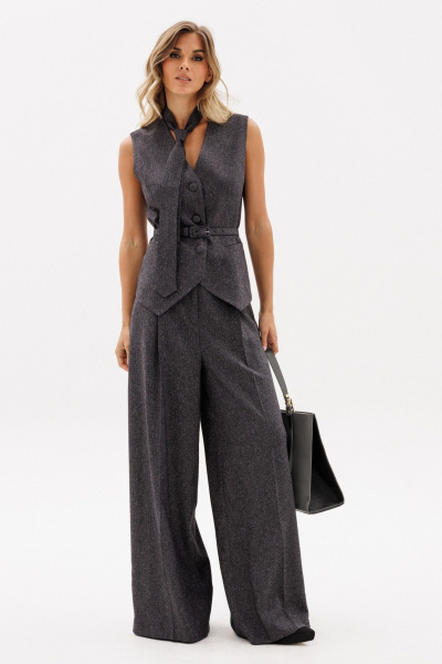 Галстук EOLA 0064 темно-серый_меланж - фото 2