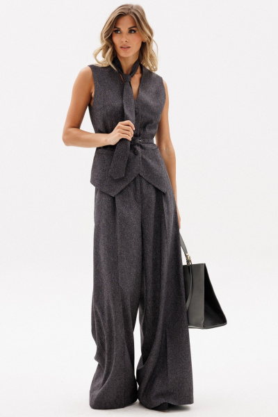 Галстук EOLA 0064 темно-серый_меланж - фото 1