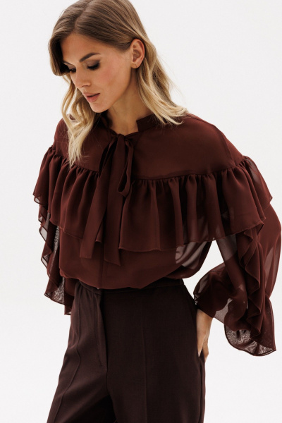 Брюки EOLA 2912.1 темный_шоколад_меланж - фото 7