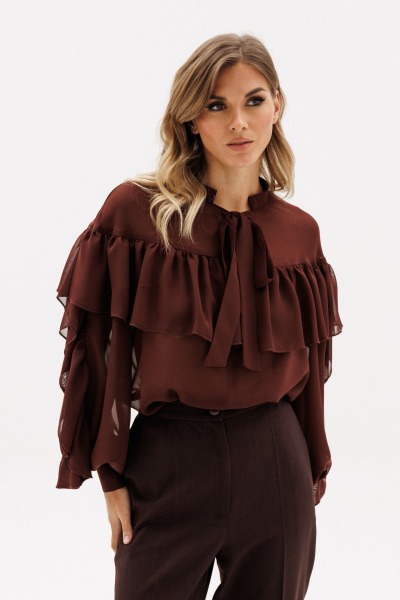 Брюки EOLA 2912.1 темный_шоколад_меланж - фото 6